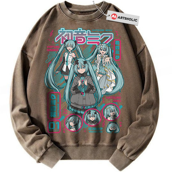 Alternative view of Hatsune Miku Sweatshirt, Anime Sweatshirt, Vintage Sweater