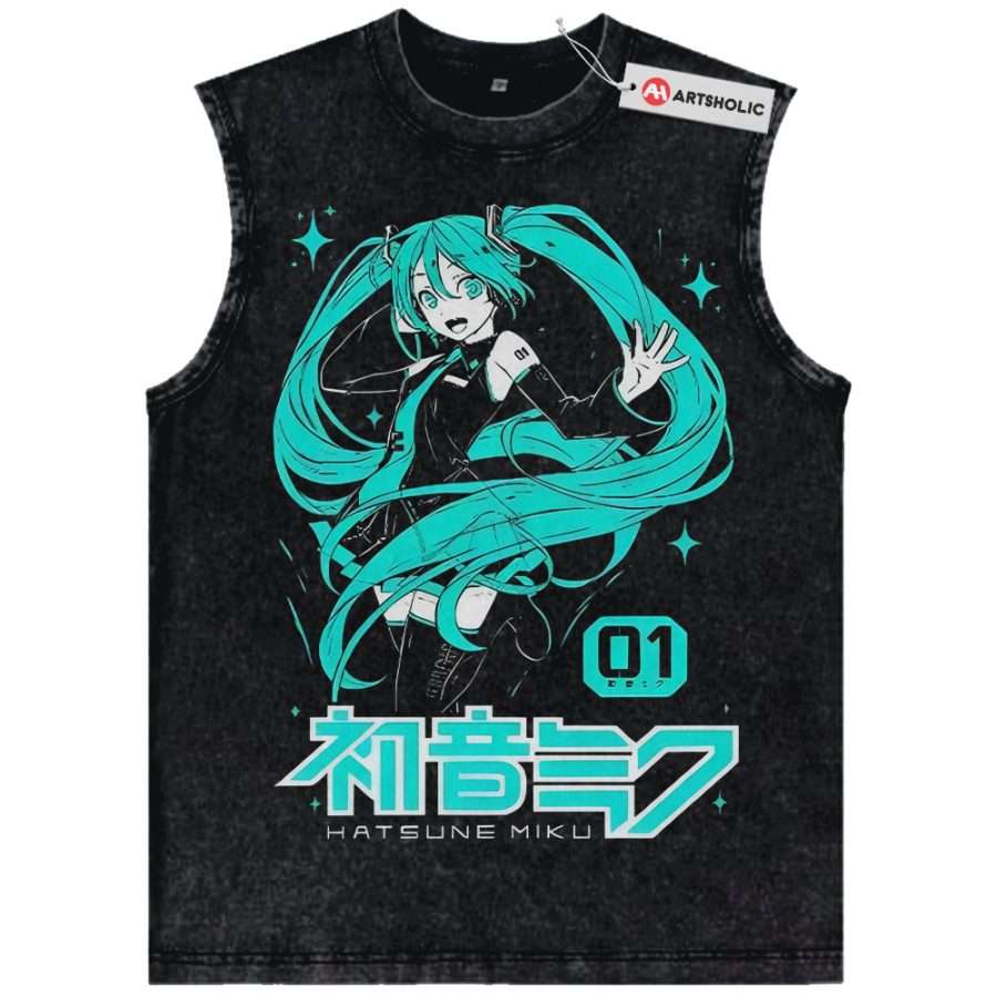 Alternative view of Hatsune Miku Tank Top, Anime Tank Top, Vintage Tank Top