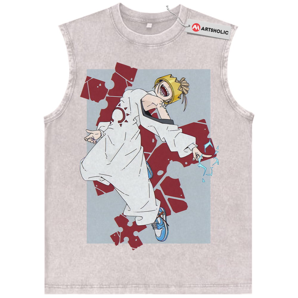 Alternative view of Haumea Tank Top, Fire Force Tank Top, Anime Tank Top, Vintage Tank Top