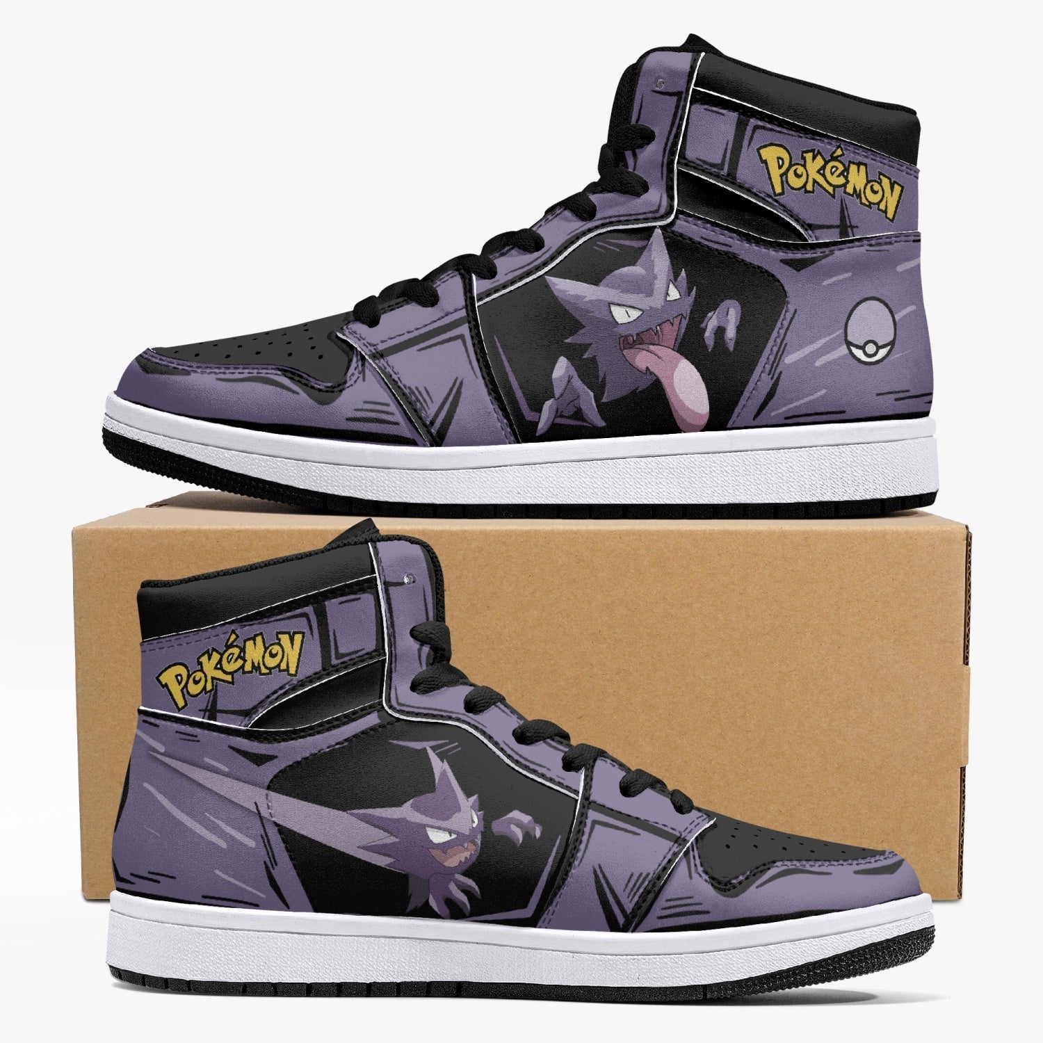 Haunter Pokemon Custom Sneaker Mid 1 Basketball Shoes - Otaku Hall