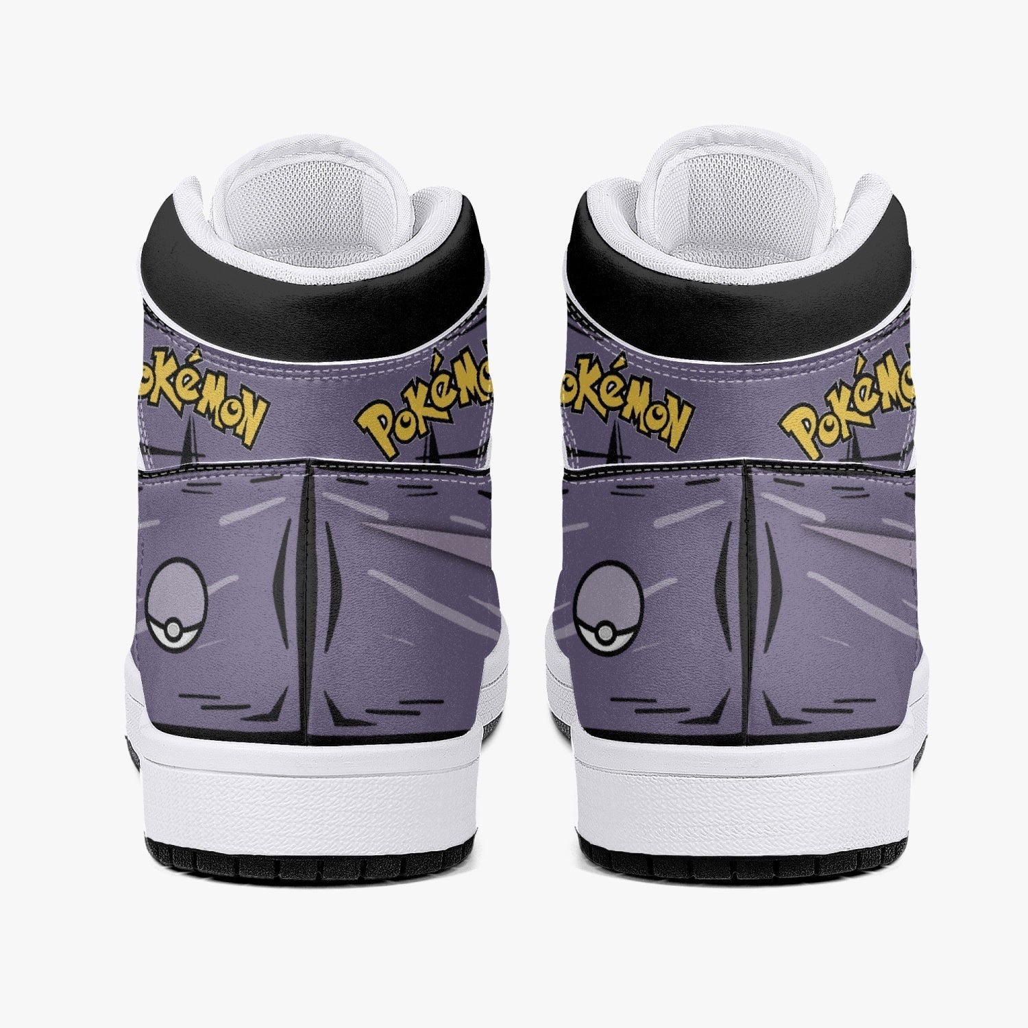 Alternative view of Haunter Pokemon Custom Sneaker Mid 1 Basketball Shoes - Otaku Hall