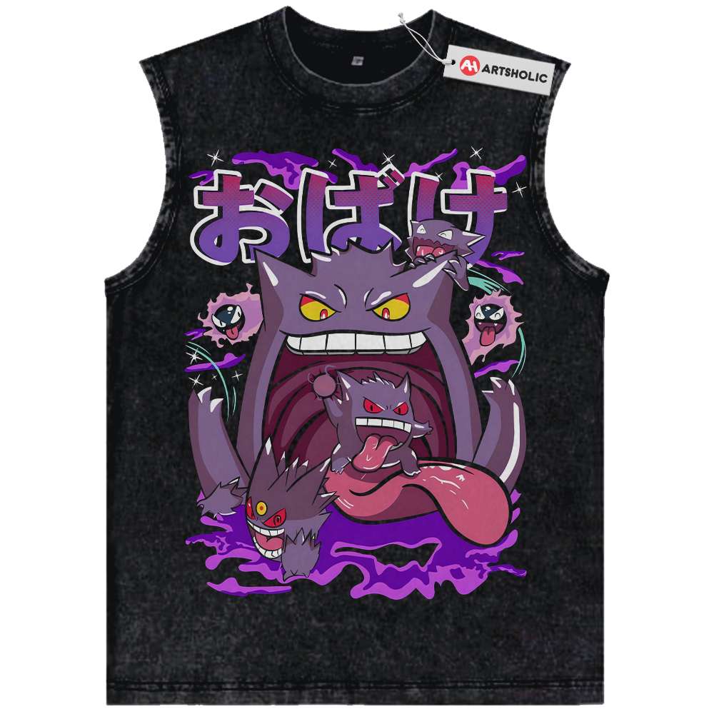 Haunter Tank Top, Gengar Tank Top, Gatsly Tank Top, Pokemon Tank Top, Anime Tank Top, Vintage Tank Top