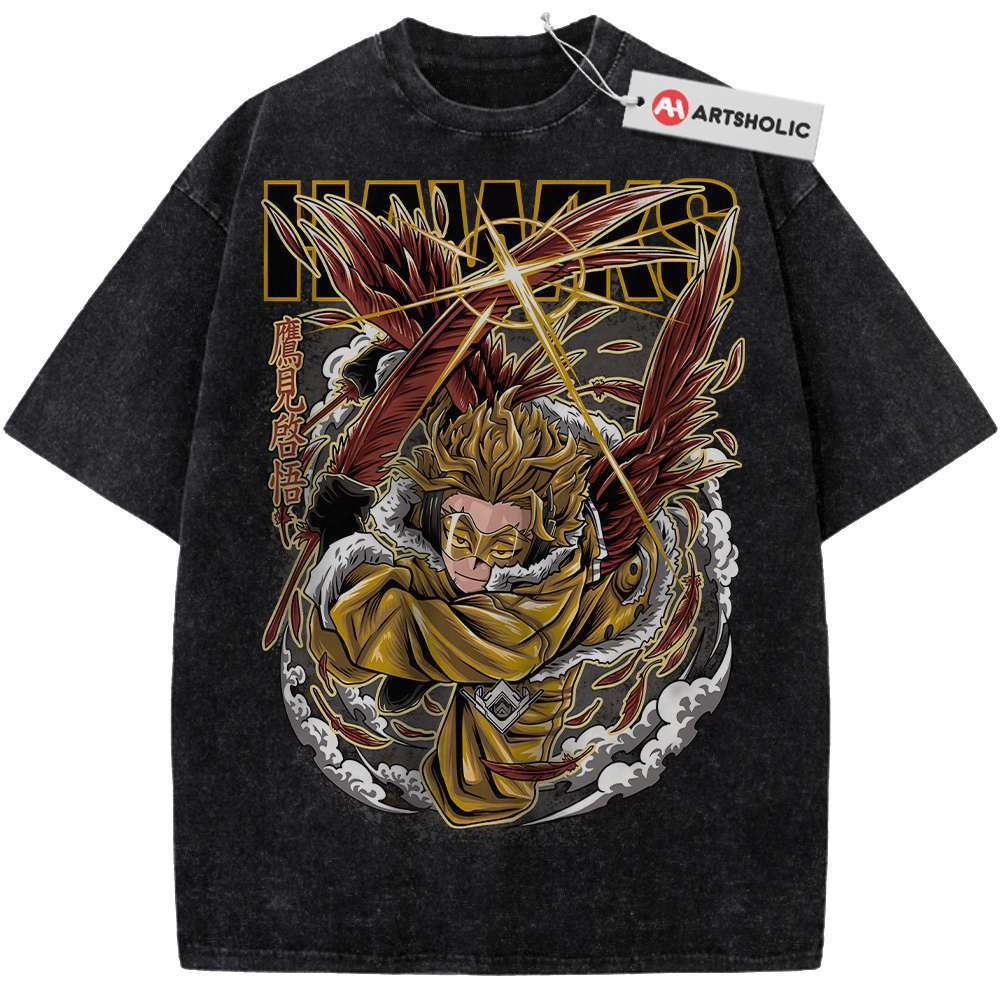 Alternative view of Hawks Shirt, Keigo Takami Shirt, MHA Shirt, Anime Shirt, Vintage T-Shirt