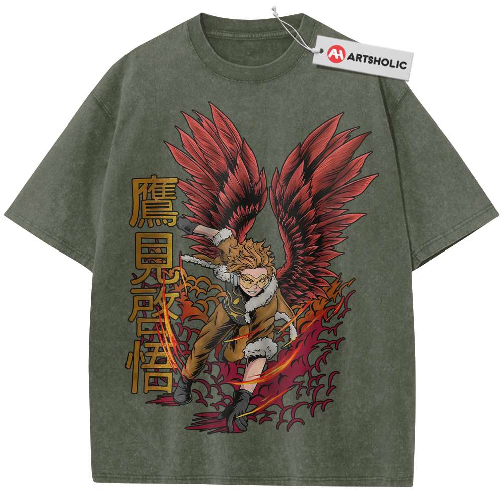 Alternative view of Hawks Shirt, MHA Shirt, Anime Shirt, Vintage Tee