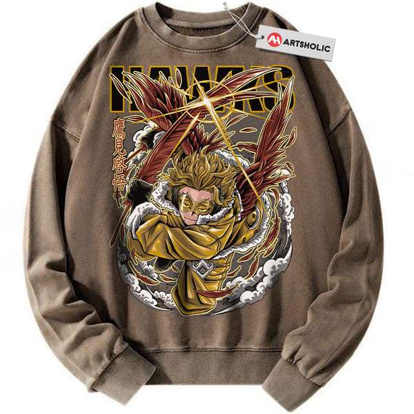 Alternative view of Hawks Sweatshirt, Keigo Takami Sweatshirt, MHA Sweatshirt, Anime Sweatshirt, Vintage Sweater
