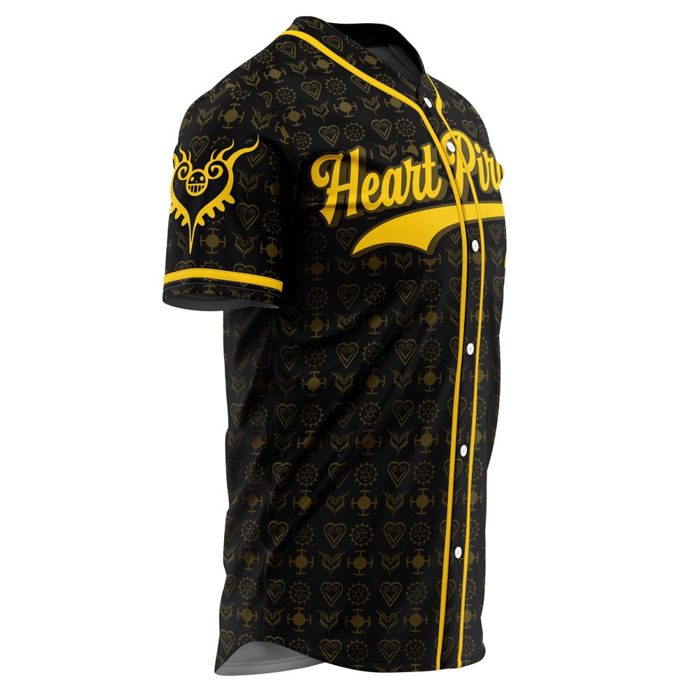 Alternative view of Heart Pirates Law V1 One Piece Baseball Jersey