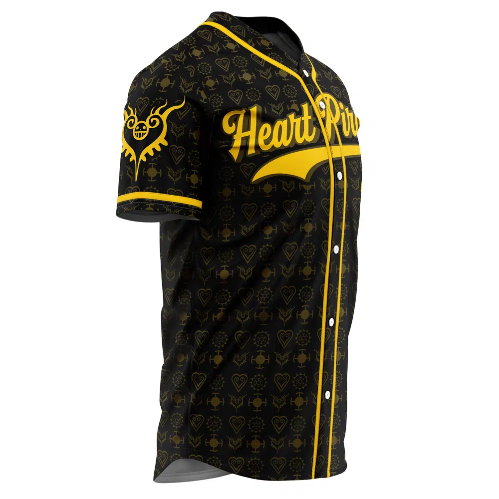 Alternative view of Heart Pirates Law V1 One Piece Custom Baseball Jersey - Otaku Hall