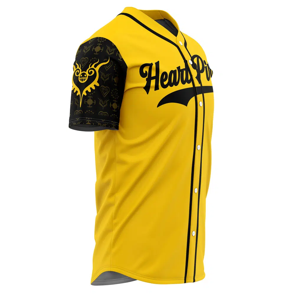 Alternative view of Heart Pirates Law V2 One Piece Custom Baseball Jersey - Otaku Hall