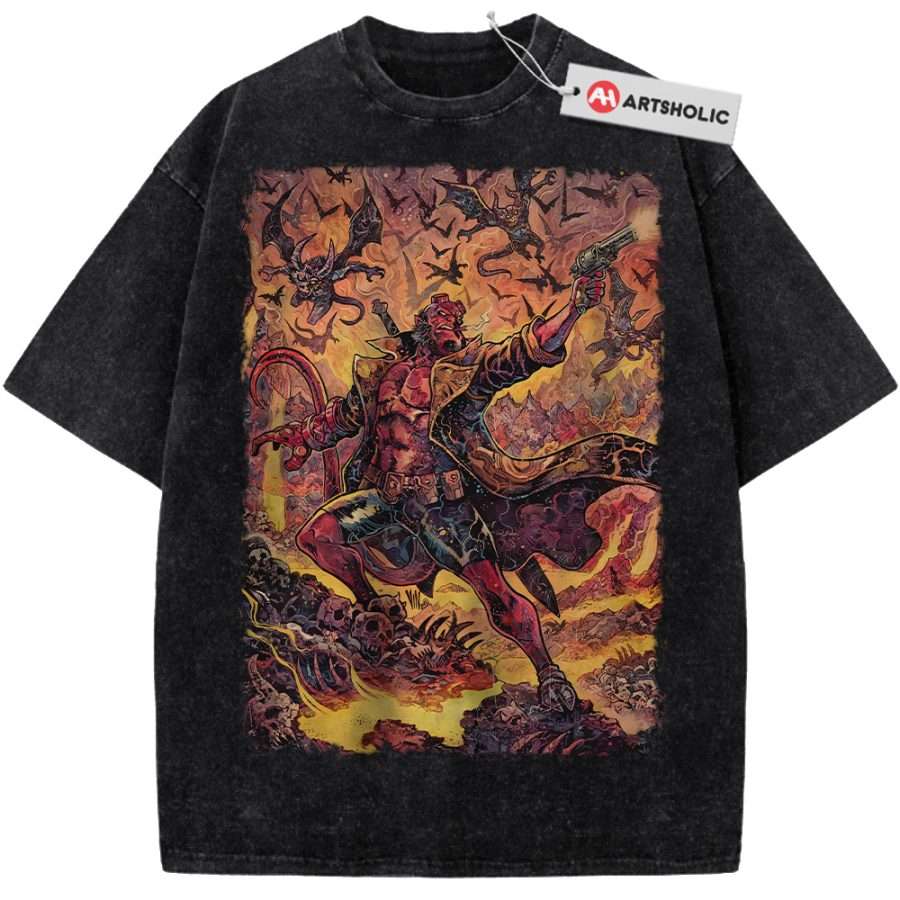 Alternative view of Hellboy Shirt, Movie Shirt, Vintage Tee
