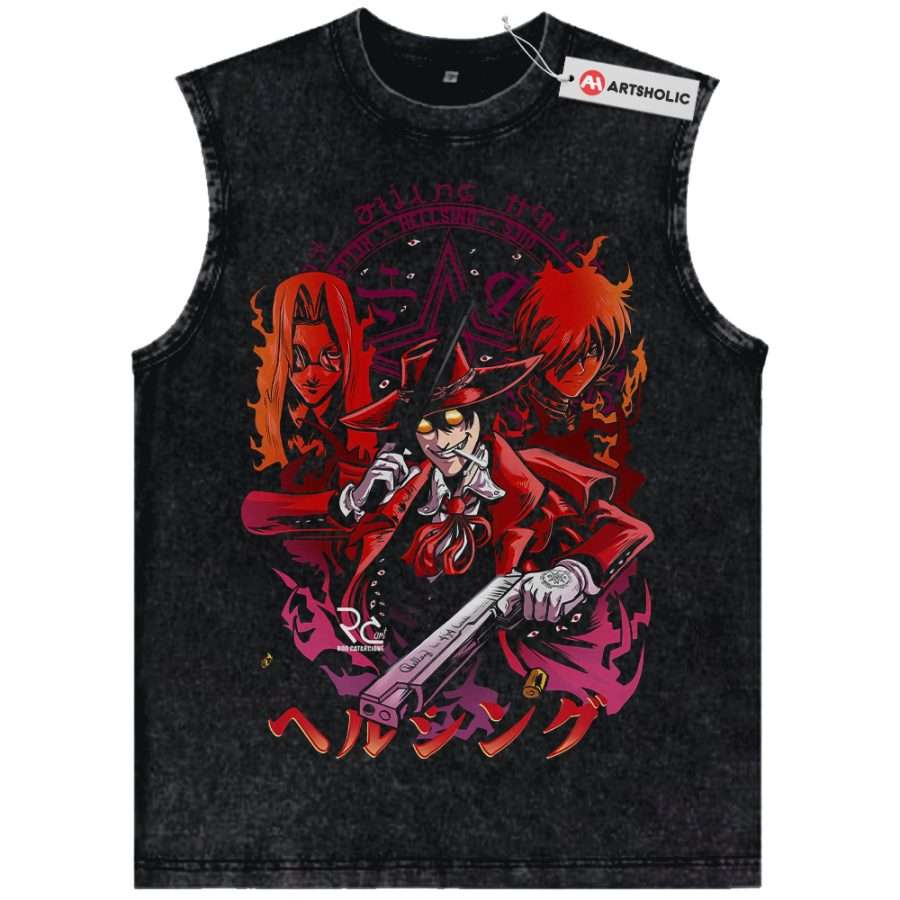 Alternative view of Hellsing Tank Top, Anime Tank Top, Vintage Tank Top