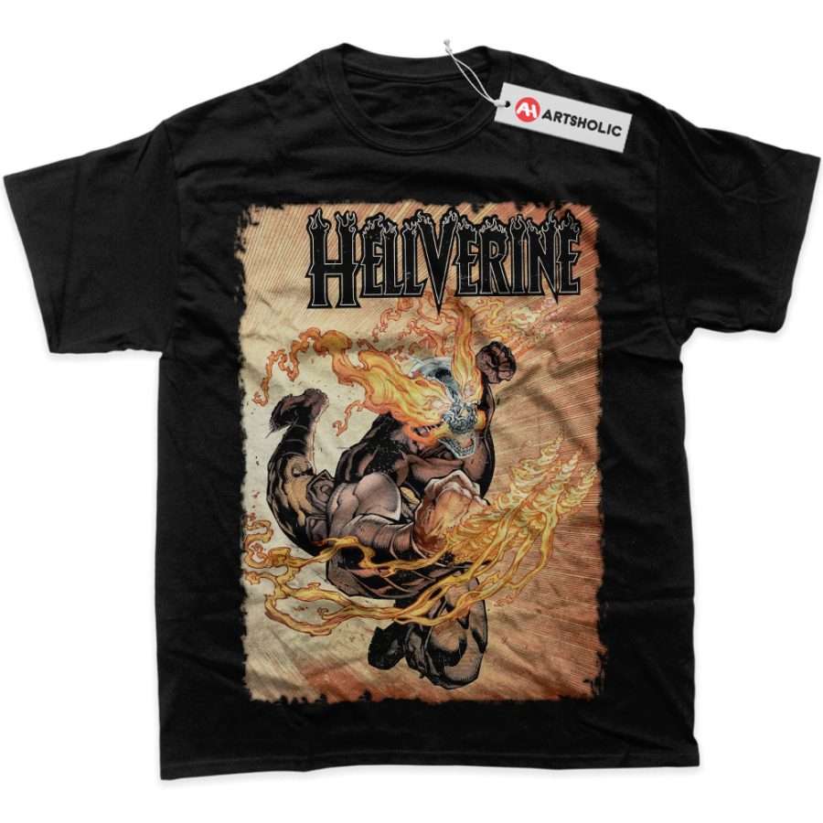 Alternative view of Hellverine Shirt, Marvel Comics Shirt, Graphic Tee