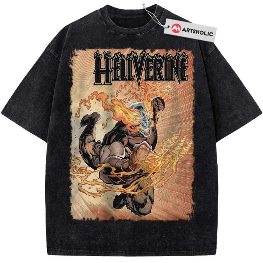 Alternative view of Hellverine Shirt, Marvel Comics Shirt, Vintage Tee