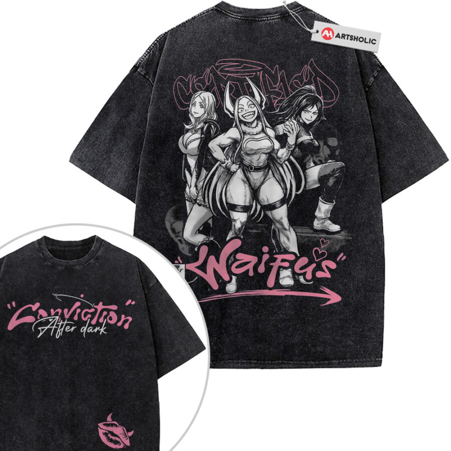 Alternative view of Hibana Shirt, Fire Force Shirt, Mirko Shirt, Yoruichi Shihoin Shirt, Bleach Shirt, Anime Shirt, Vintage T-Shirt 2-Sided