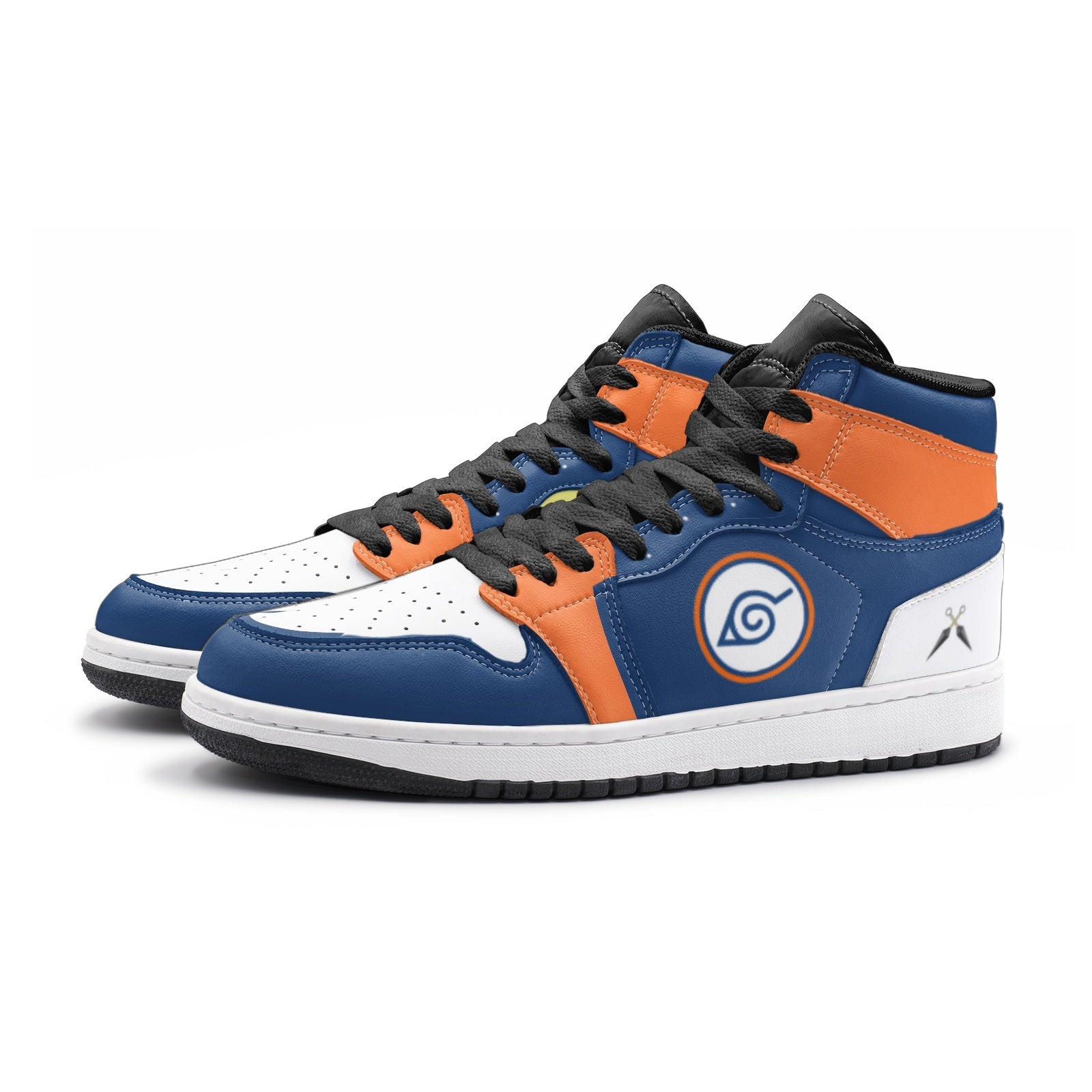 Alternative view of Hidden Leaf Ninja Custom Sneaker Mid 1 Basketball Shoes - Otaku Hall
