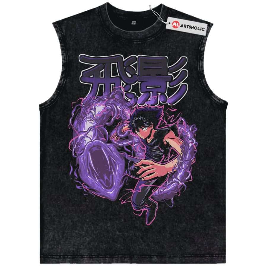 Alternative view of Hiei Tank Top, YuYu Hakusho Tank Top, Anime Tank Top, Vintage Tank Top