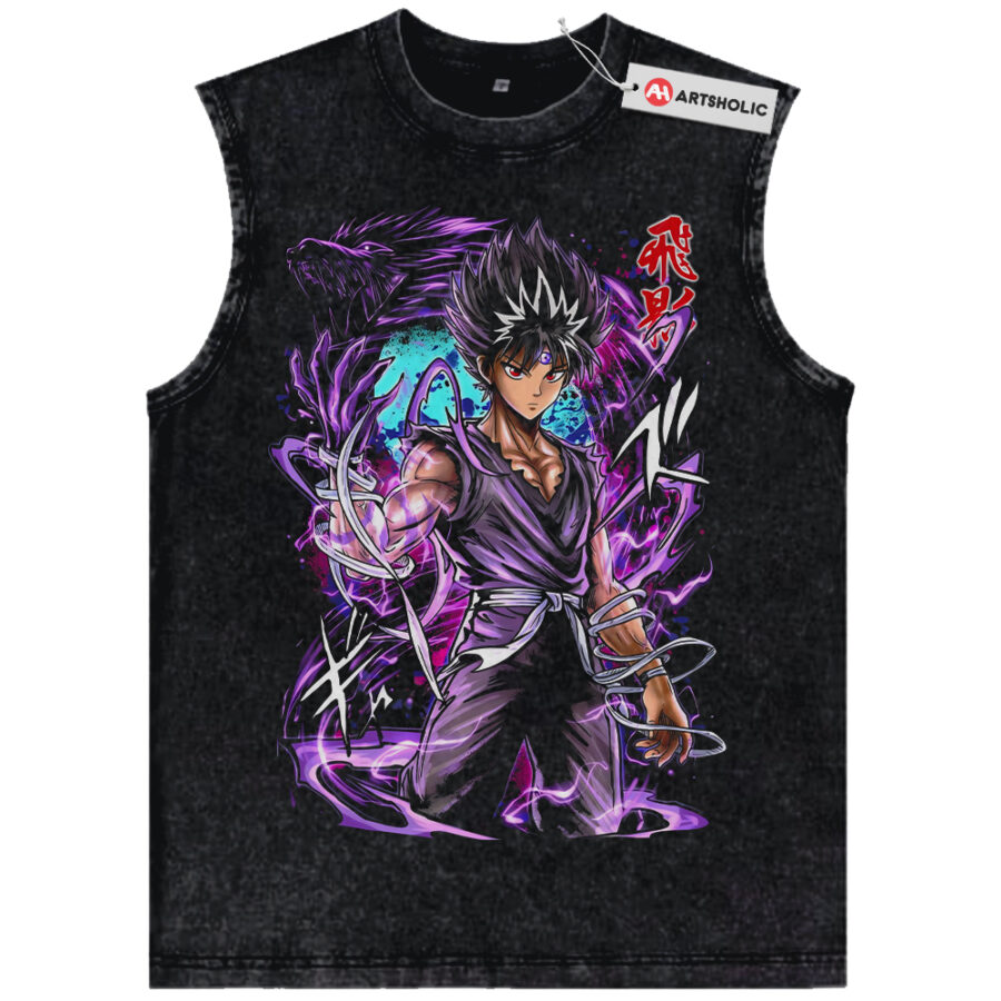 Alternative view of Hiei Tank Top, YuYu Hakusho Tank Top, Anime Tank Top, Vintage Tank Top
