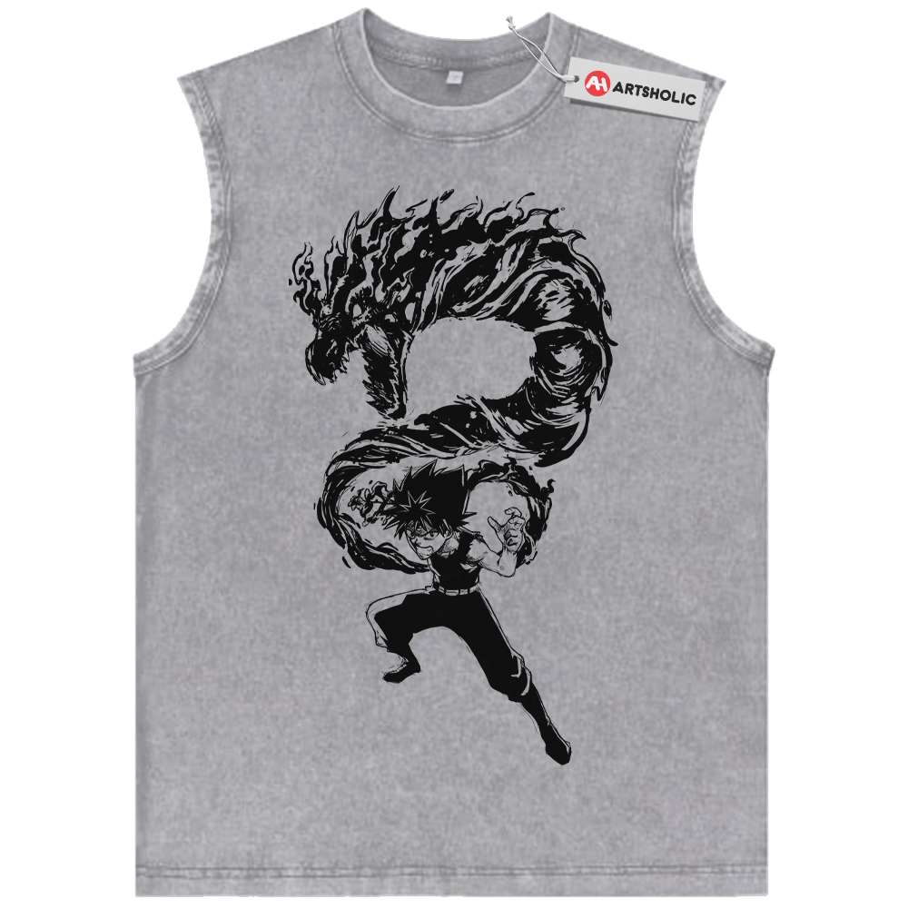 Alternative view of Hiei Tank Top, YuYu Hakusho Tank Top, Anime Tank Top, Vintage Tank Top