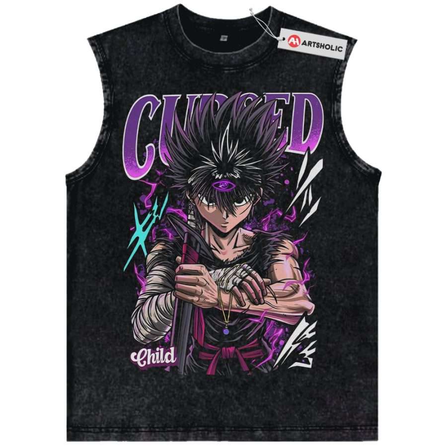 Alternative view of Hiei Tank Top, YuYu Hakusho Tank Top, Anime Tank Top, Vintage Tank Top