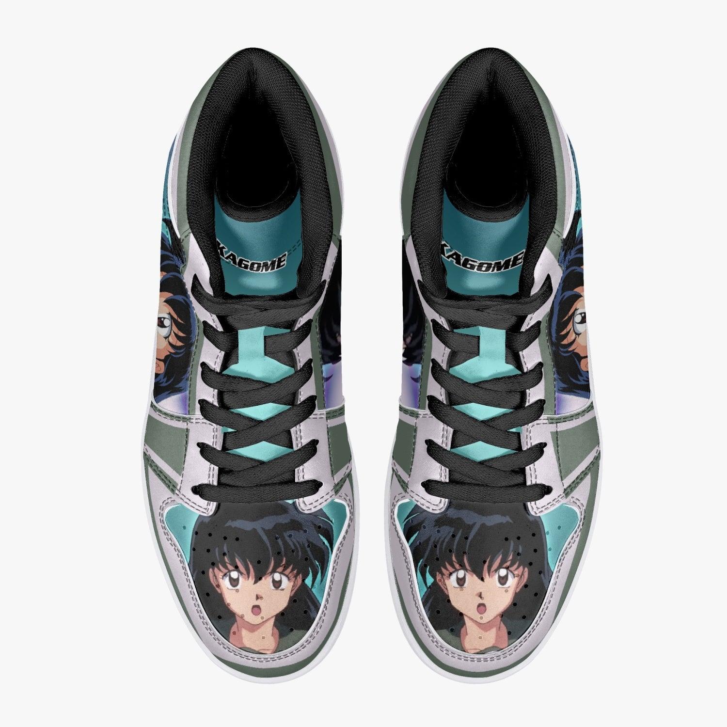 Alternative view of Higurashi Kagome Dog Yaksha Custom Sneaker Mid 1 Basketball Shoes - Otaku Hall