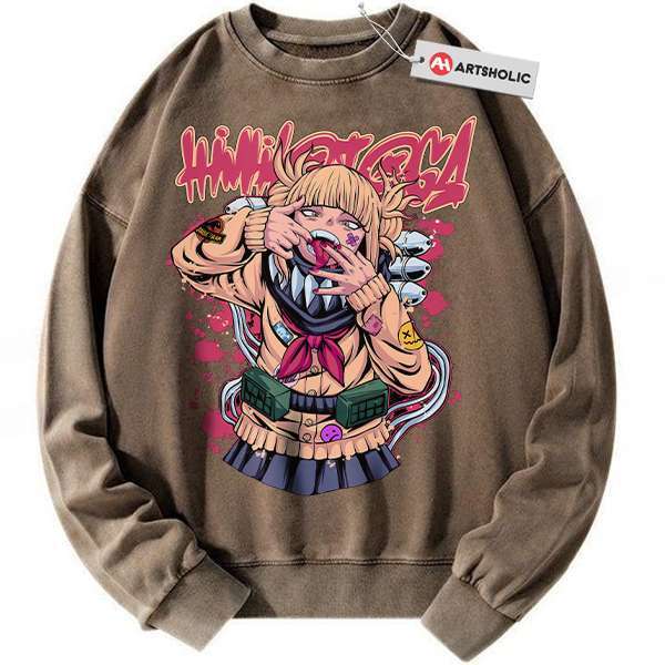Alternative view of Himiko Toga Sweatshirt, MHA Sweatshirt, Anime Sweatshirt, Vintage Sweatshirt
