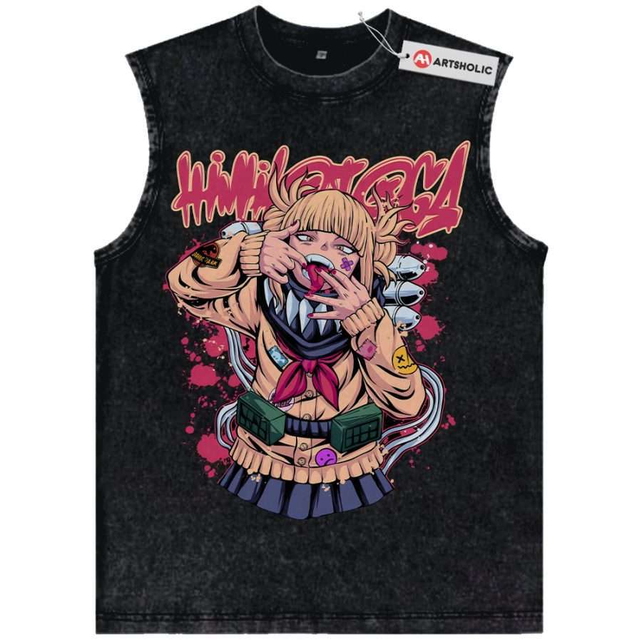 Alternative view of Himiko Toga Tank Top, MHA Tank Top, Anime Tank Top, Vintage Tank Top