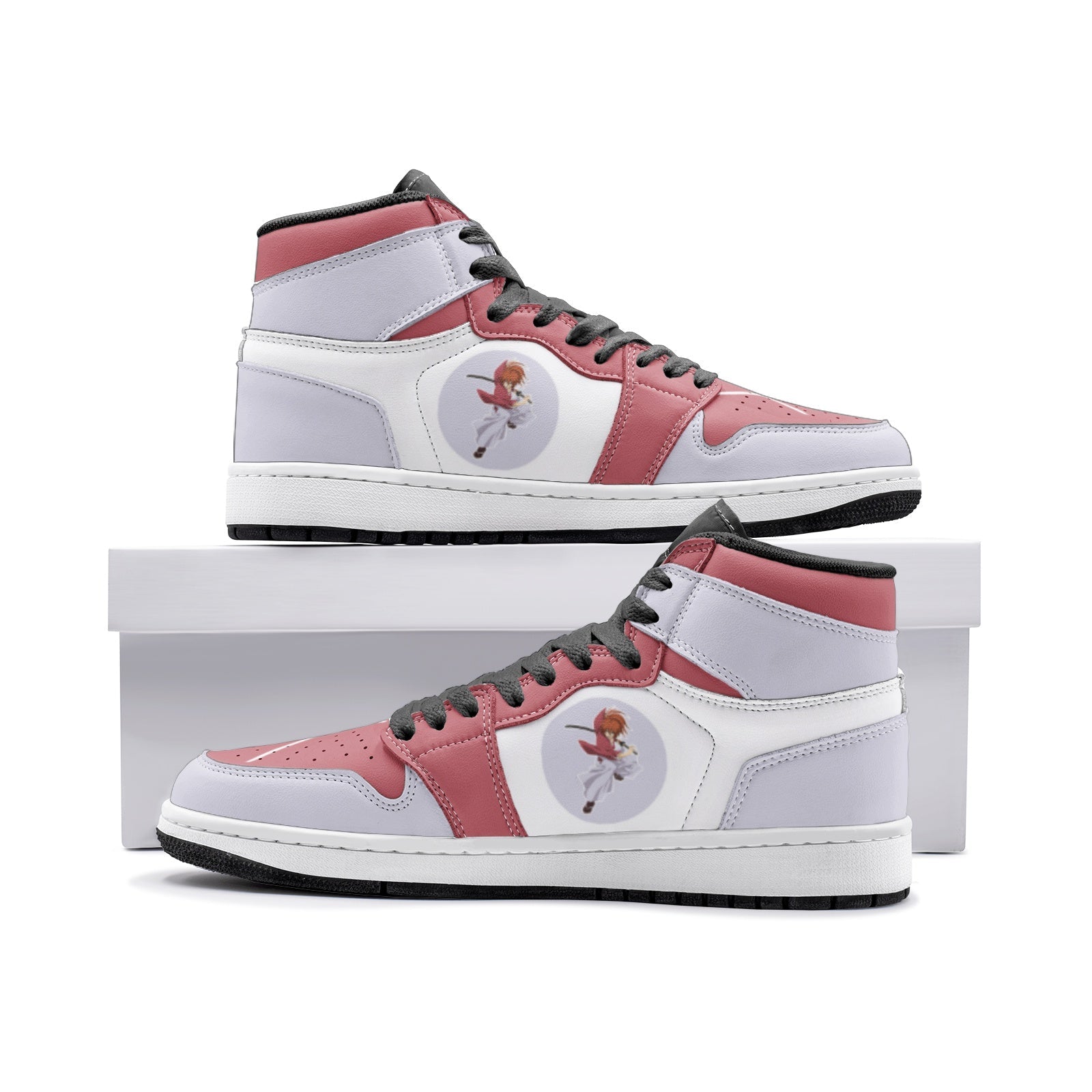 Himura Kenshin Rurouni Kenshin Custom Sneaker Mid 1 Basketball Shoes - Otaku Hall