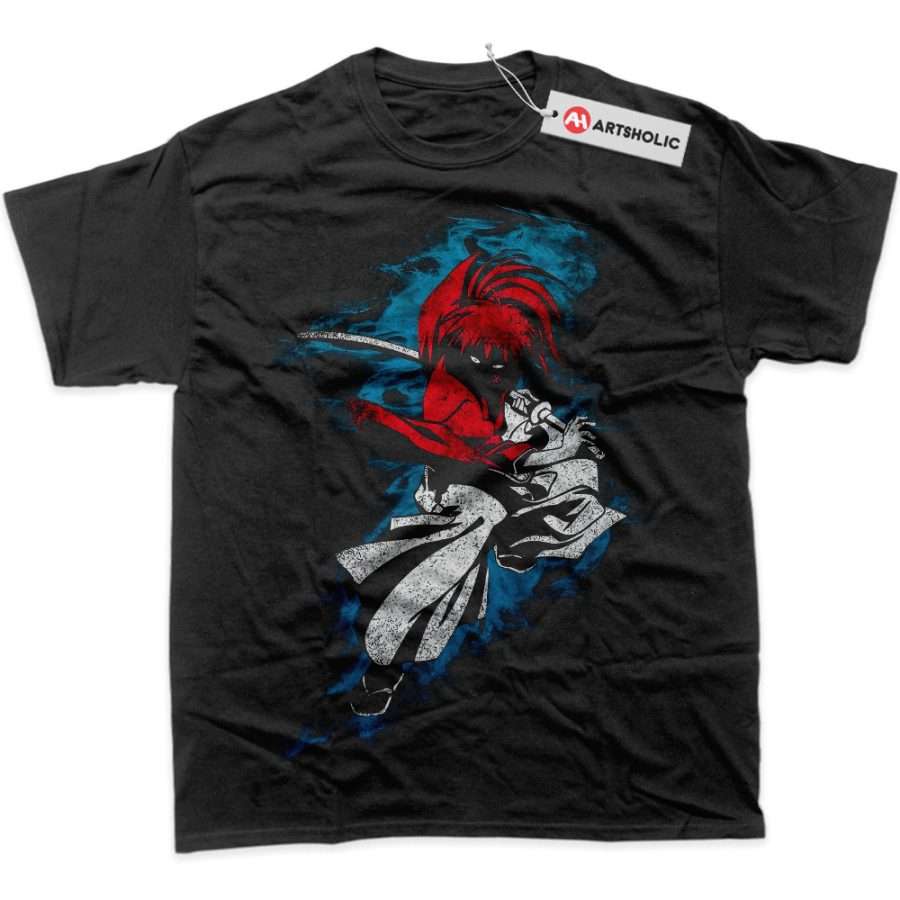 Alternative view of Himura Kenshin Shirt, Rurouni Kenshin Shirt, Anime Shirt, Graphic T-Shirt