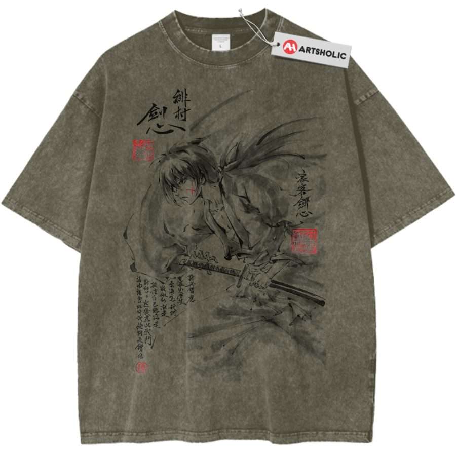 Alternative view of Himura Kenshin Shirt, Rurouni Kenshin Shirt, Anime Shirt, Vintage T-Shirt