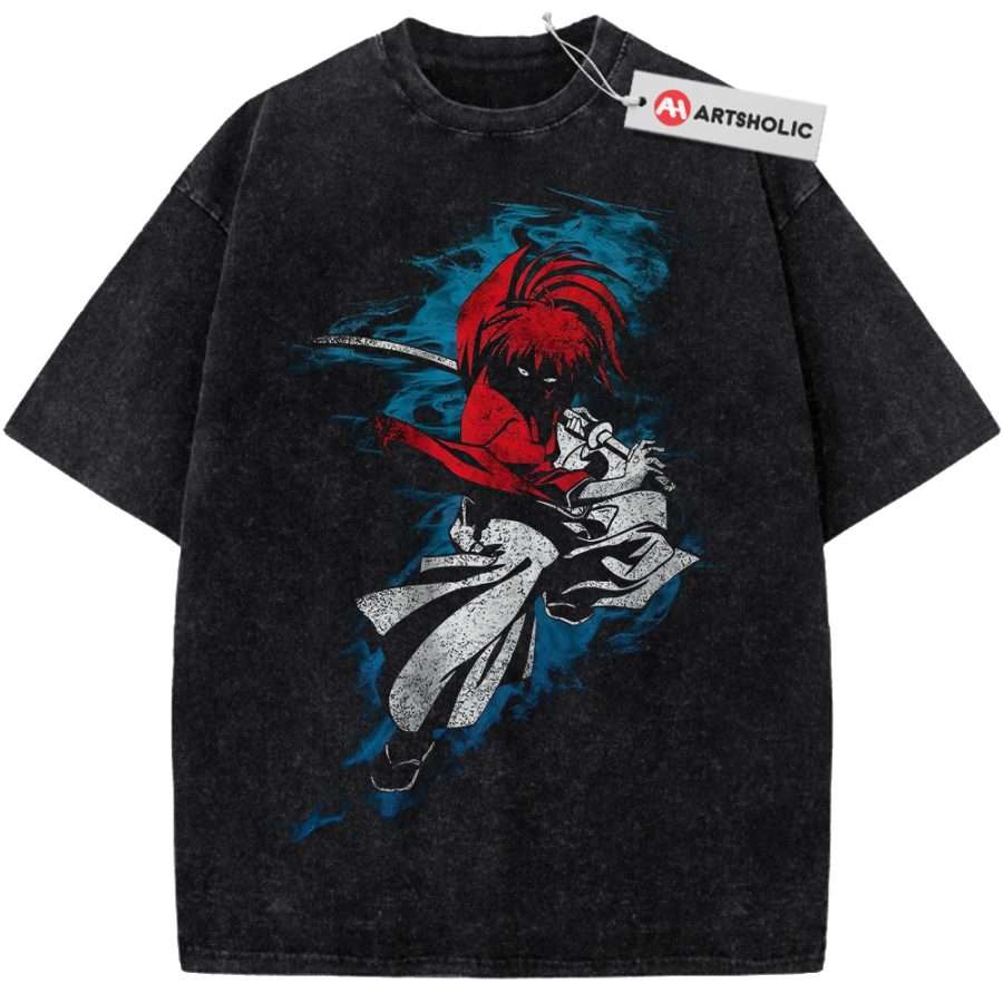 Alternative view of Himura Kenshin Shirt, Rurouni Kenshin Shirt, Anime Shirt, Vintage T-Shirt