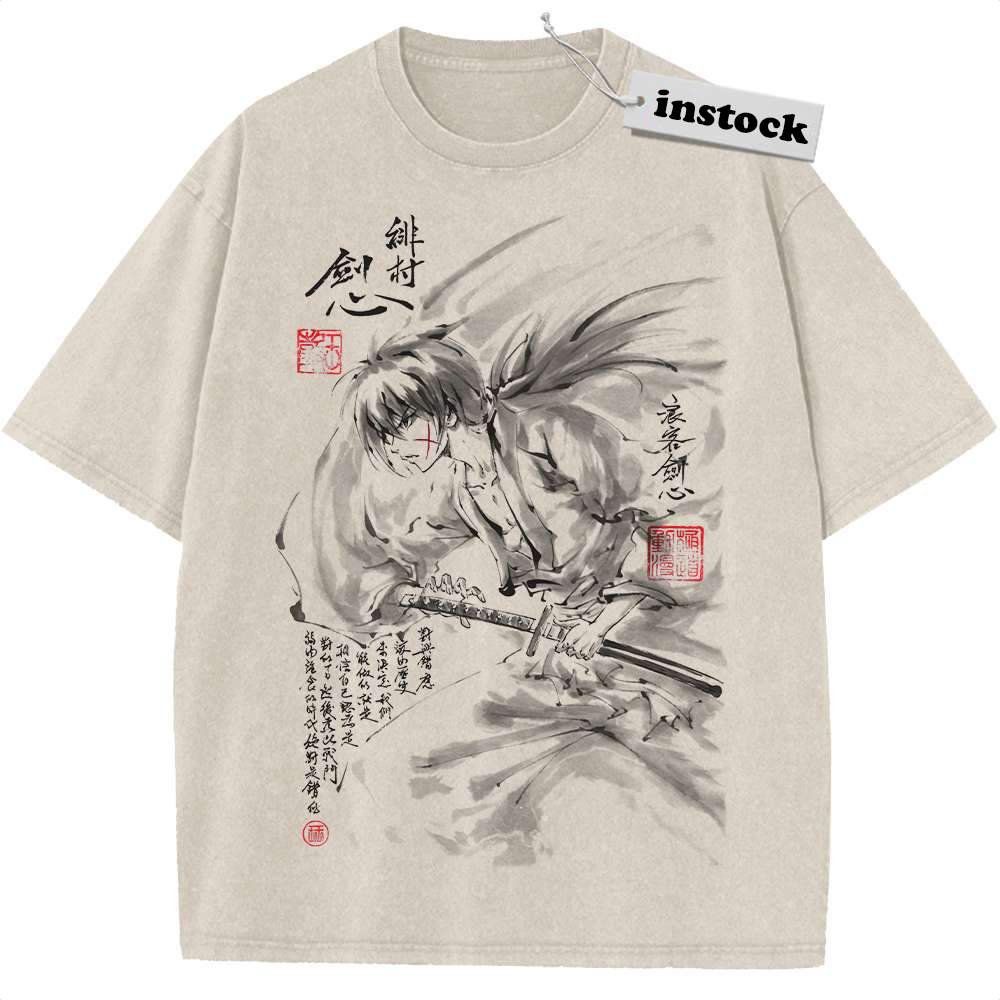 Himura Kenshin Shirt, Rurouni Kenshin Shirt, Anime Shirt, Vintage T-Shirt