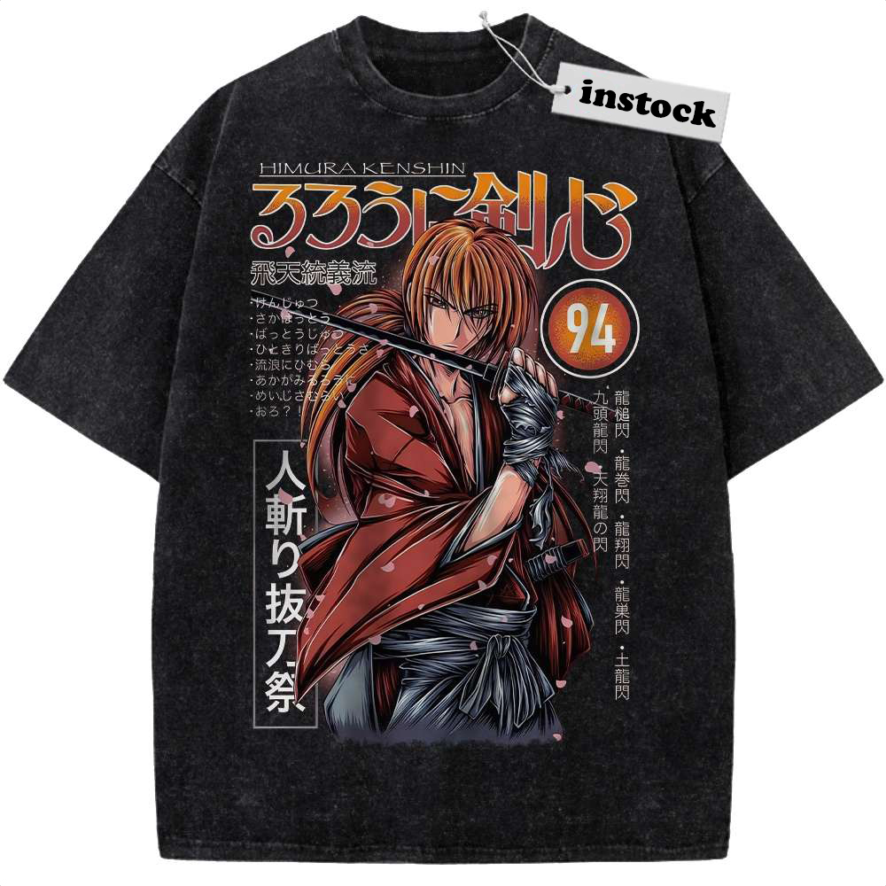 Himura Kenshin Shirt, Rurouni Kenshin Shirt, Anime Shirt, Vintage Tee