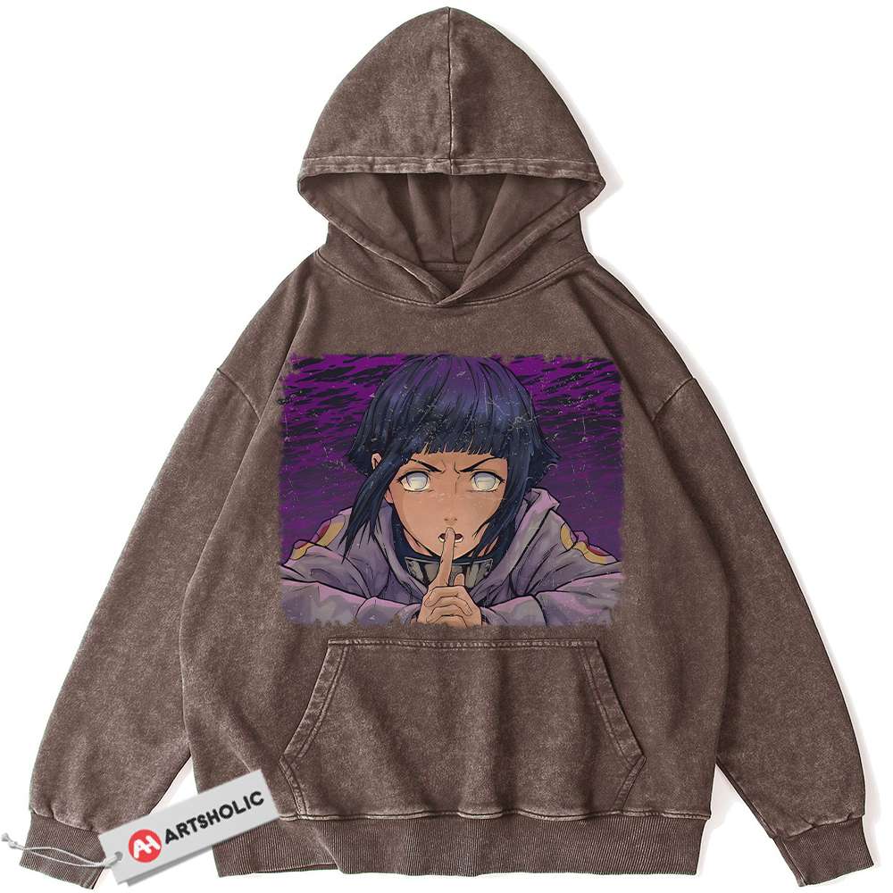 Alternative view of Hinata Hyuga Hoodie, Naruto Hoodie, Anime Hoodie, Vintage Hoodie