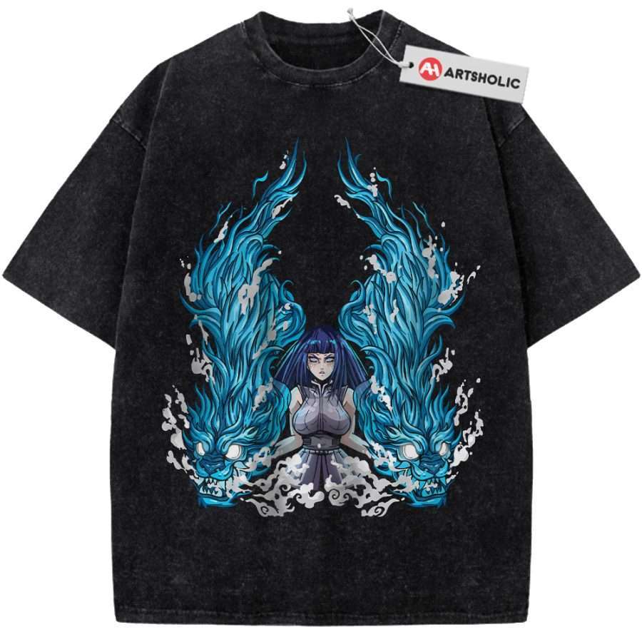 Alternative view of Hinata Hyuga Shirt, Naruto Shirt, Anime Shirt, Vintage T-Shirt