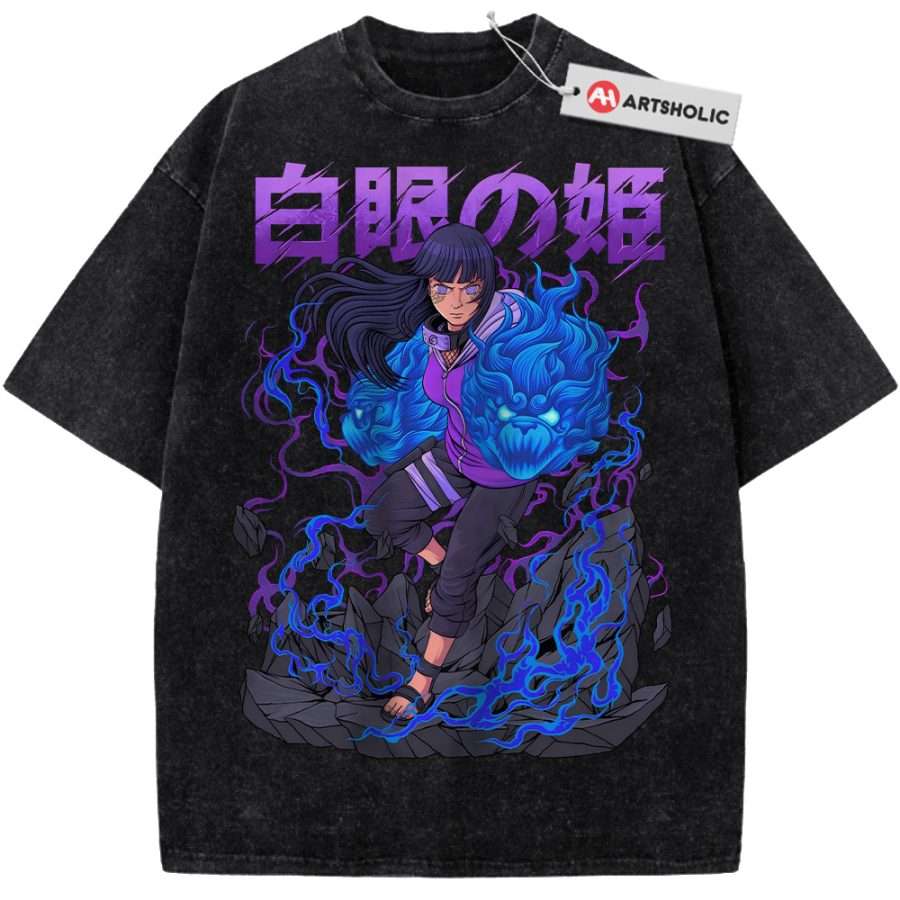 Alternative view of Hinata Hyuga Shirt, Naruto Shirt, Anime Shirt, Vintage T-Shirt