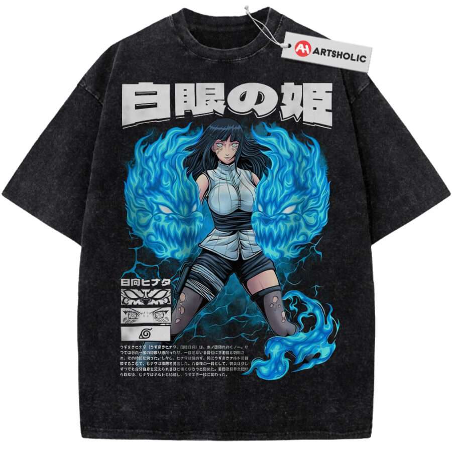 Alternative view of Hinata Hyuga Shirt, Naruto Shirt, Anime Shirt, Vintage T-Shirt