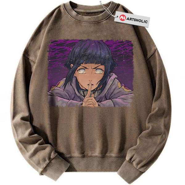 Alternative view of Hinata Hyuga Sweatshirt, Naruto Sweatshirt, Anime Sweatshirt, Vintage Sweater