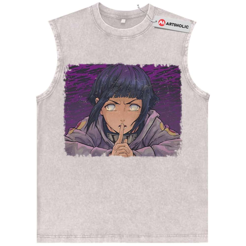 Alternative view of Hinata Hyuga Tank Top, Naruto Tank Top, Anime Tank Top, Vintage Tank Top