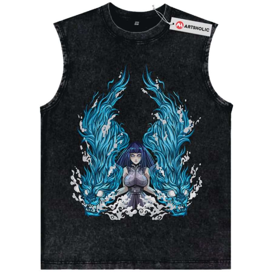 Alternative view of Hinata Hyuga Tank Top, Naruto Tank Top, Anime Tank Top, Vintage Tank Top
