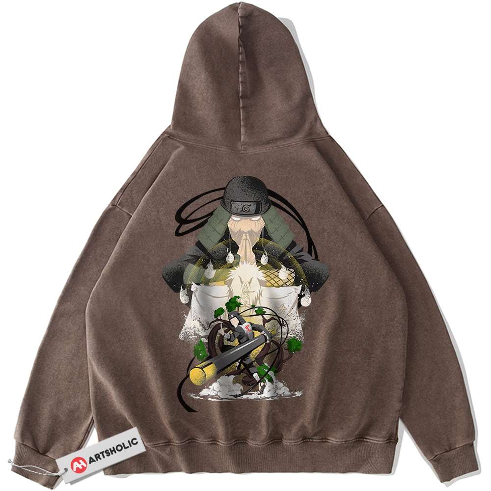 Alternative view of Hiruzen Sarutobi Hoodie, Naruto Hoodie, Anime Hoodie, Vintage Hoodie