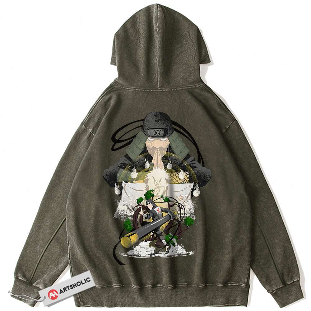 Hiruzen Sarutobi Hoodie, Naruto Hoodie, Anime Hoodie, Vintage Hoodie