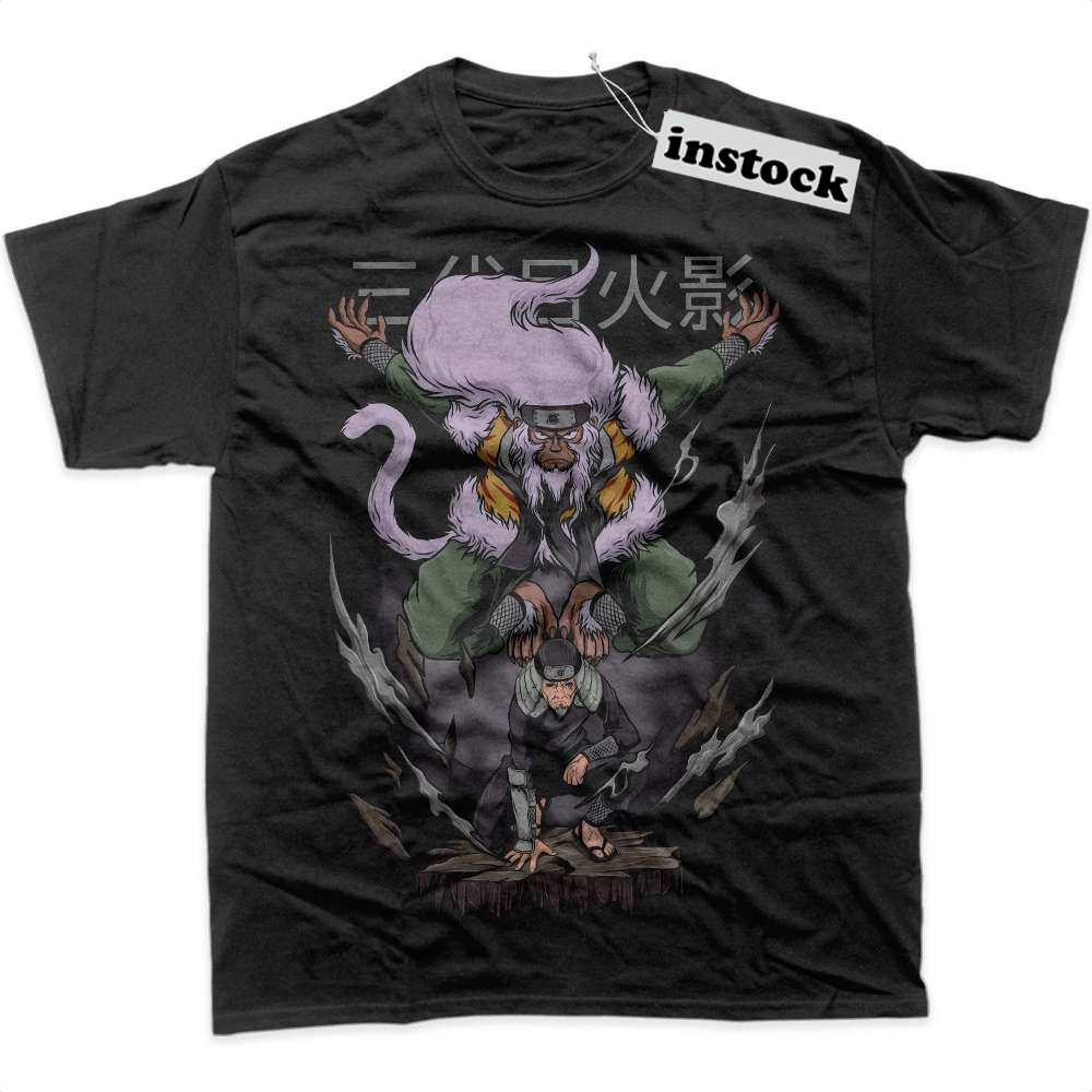 Hiruzen Sarutobi Shirt, Naruto Shirt, Anime Shirt, Graphic T-Shirt