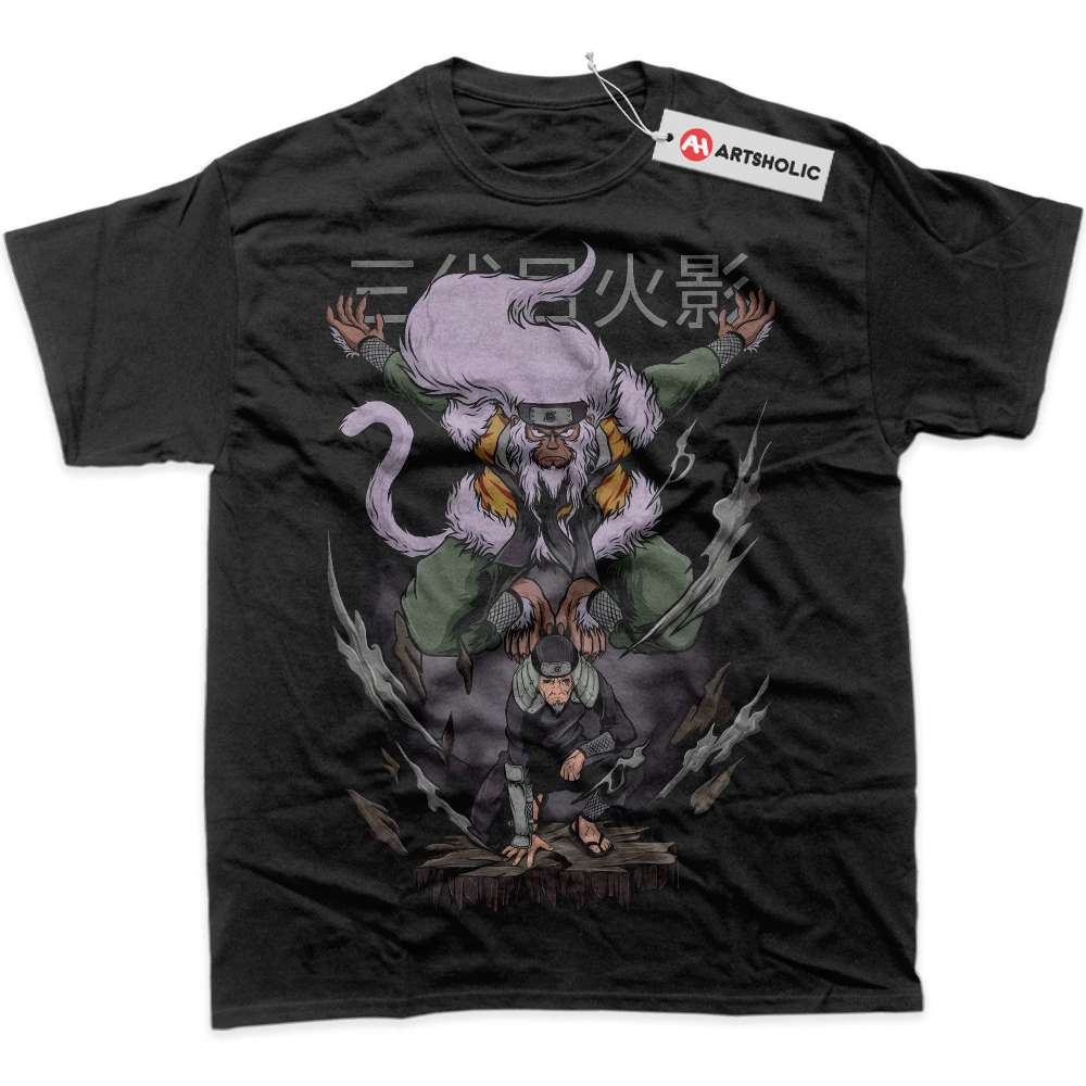 Hiruzen Sarutobi Shirt, Naruto Shirt, Anime Shirt, Graphic T-Shirt