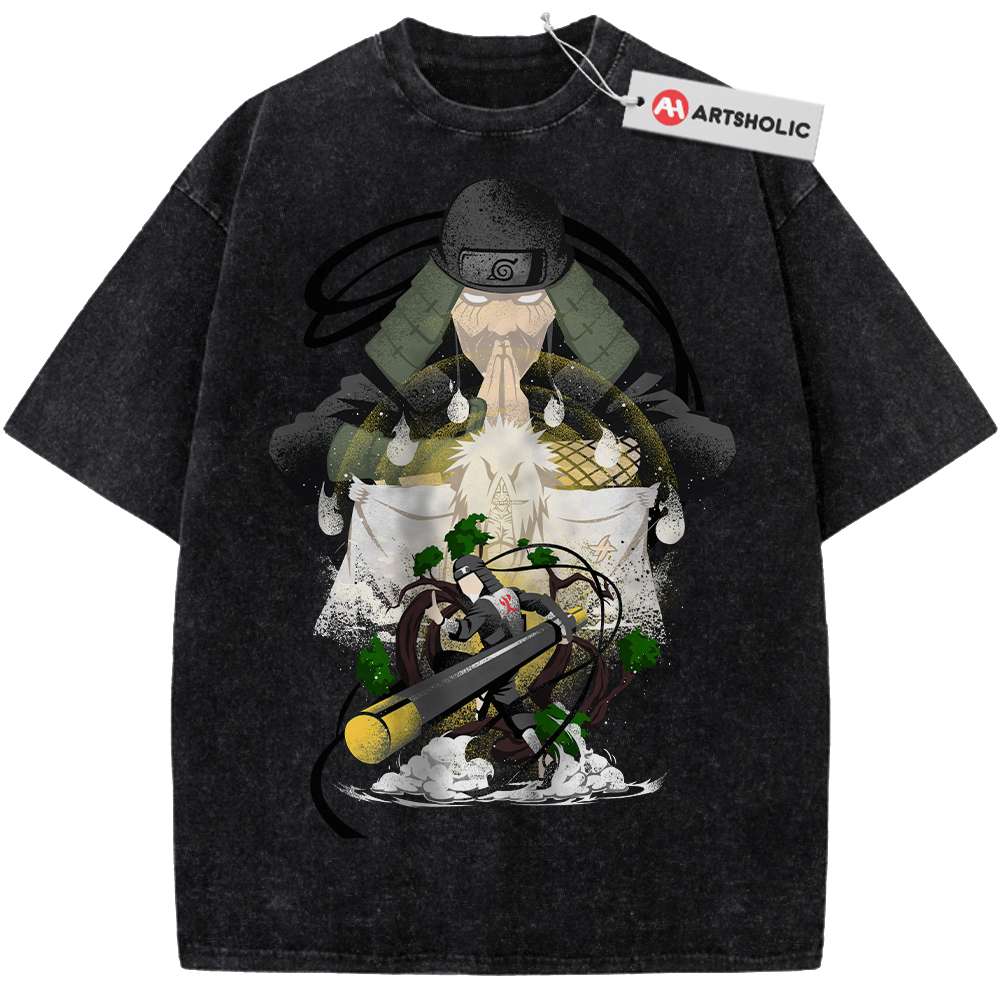 Alternative view of Hiruzen Sarutobi Shirt, Naruto Shirt, Anime Shirt, Vintage Tee