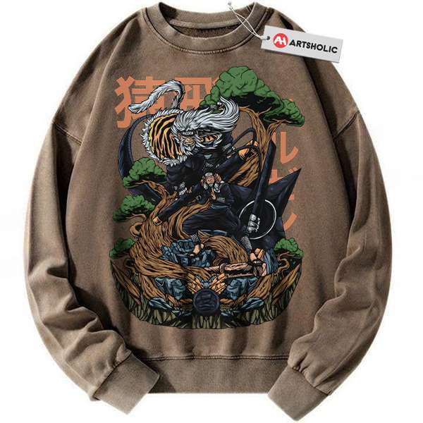 Alternative view of Hiruzen Sarutobi Sweatshirt, Naruto Sweatshirt, Anime Sweatshirt, Vintage Sweater
