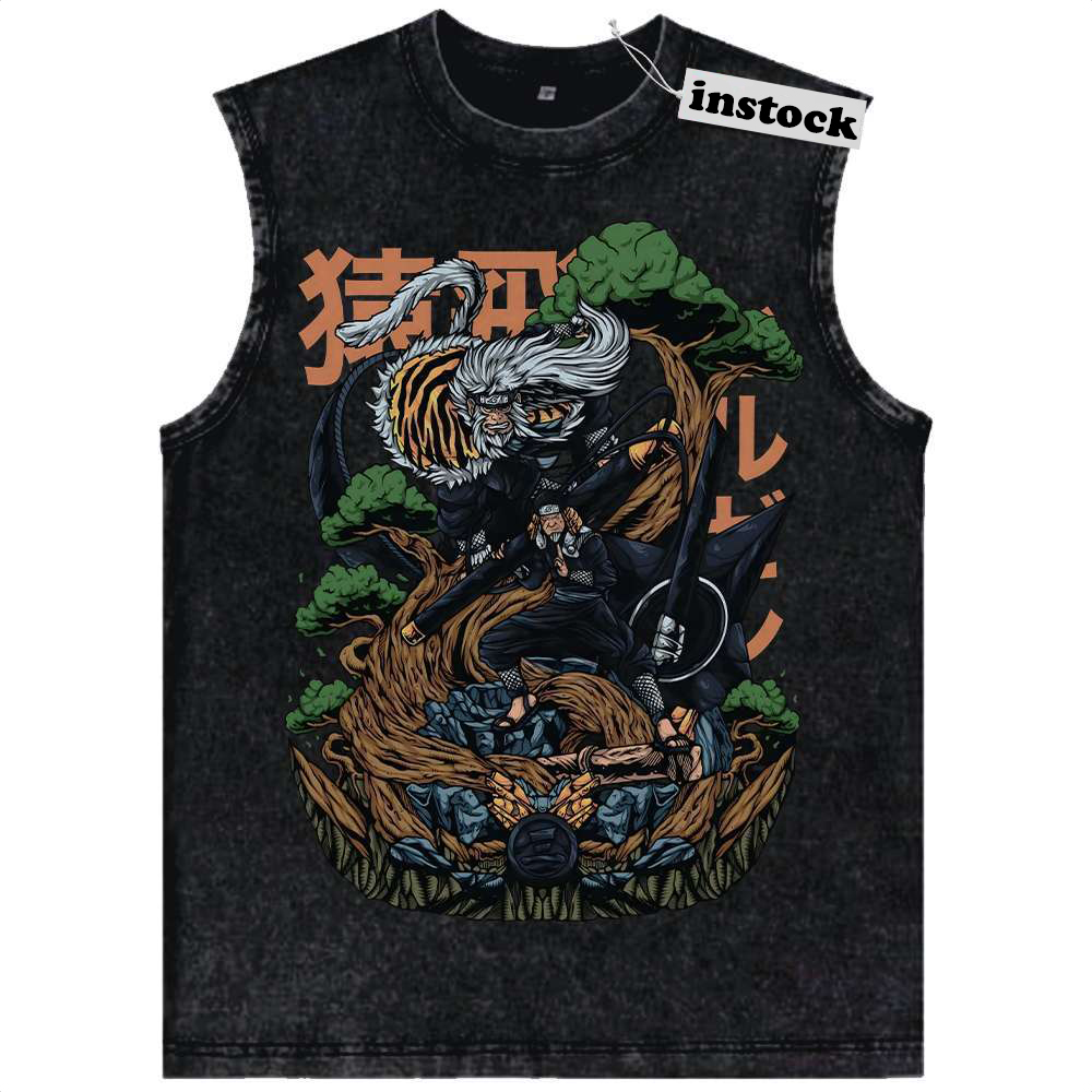 Hiruzen Sarutobi Tank Top, Naruto Tank Top, Anime Tank Top, Vintage Tank Top