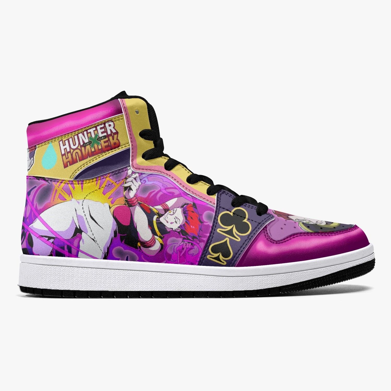Alternative view of Hisoka Bungee Gum Hunter X Hunter Custom Sneaker Mid 1 Basketball Shoes - Otaku Hall