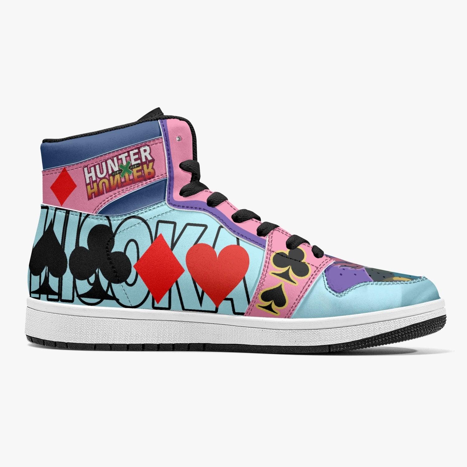 Alternative view of Hisoka Hunter Custom Sneaker Mid 1 Basketball Shoes - Otaku Hall