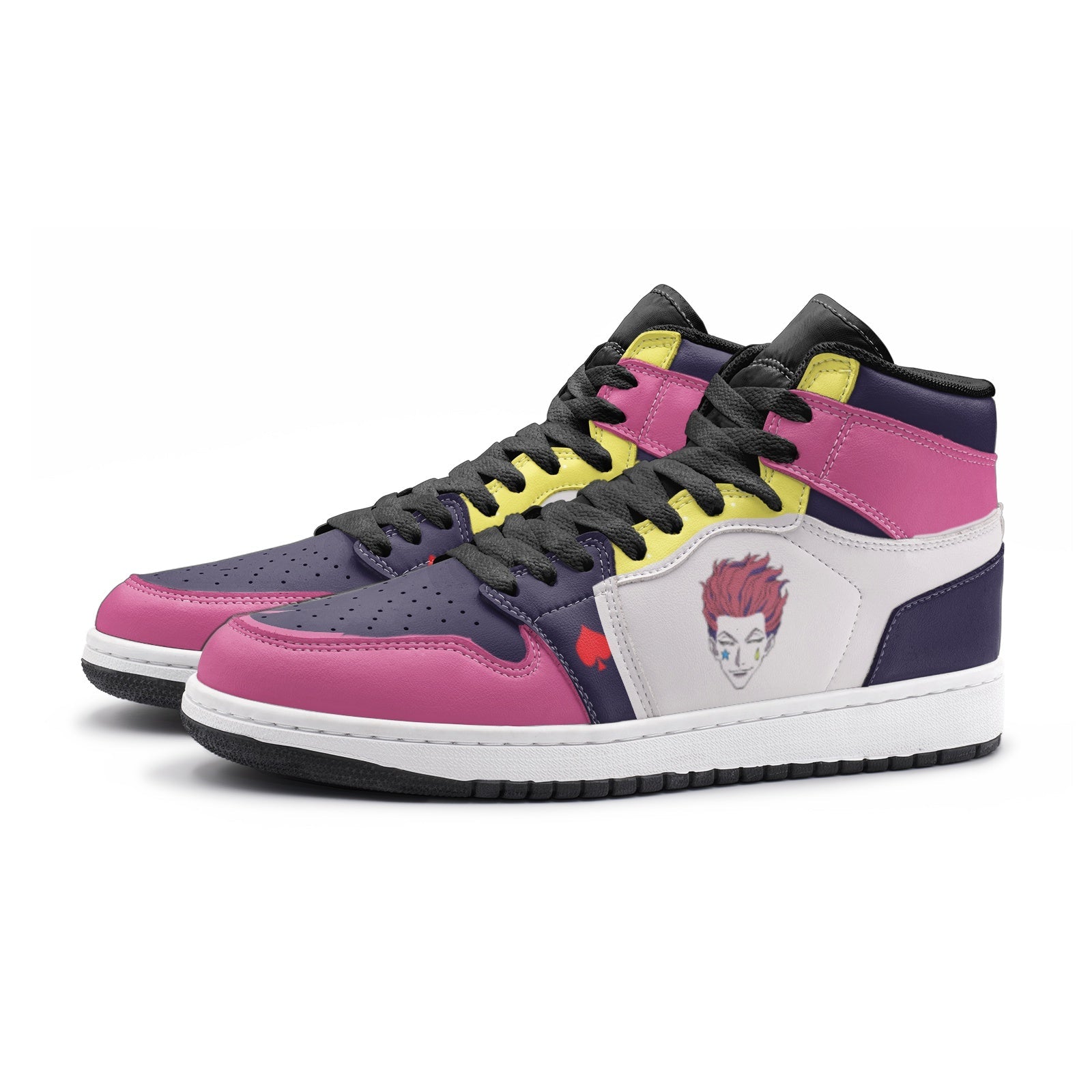 Alternative view of Hisoka Morow Hunter x Hunter Custom Sneaker Mid 1 Basketball Shoes - Otaku Hall
