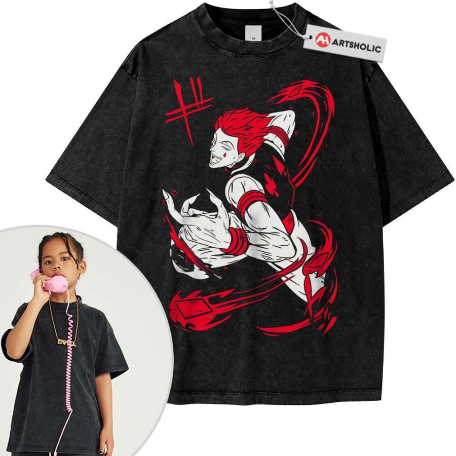 Alternative view of Hisoka Morow Shirt For Kids, Hunter x Hunter Shirt For Kids, HxH Shirt For Kids, Anime Shirt For Kids, Vintage Tee For Kids