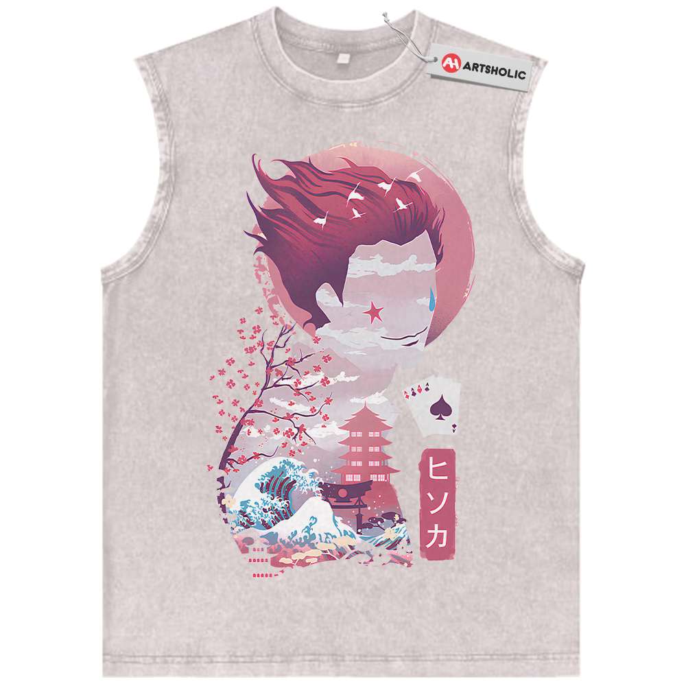 Alternative view of Hisoka Tank Top, Hunter x Hunter Tank Top, HxH Tank Top, Anime Tank Top, Vintage Tank Top